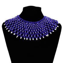 Load image into Gallery viewer, African Bohemian Ethnic Colorful Bead Tassel Necklace for Women Halloween Party Tribal Jewelry Statement Necklace Earring Set