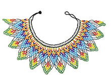Load image into Gallery viewer, African Bohemian Ethnic Colorful Bead Tassel Necklace for Women Halloween Party Tribal Jewelry Statement Necklace Earring Set