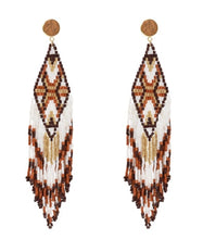 Load image into Gallery viewer, African Bohemian Ethnic Colorful Bead Tassel Necklace for Women Halloween Party Tribal Jewelry Statement Necklace Earring Set
