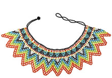 Load image into Gallery viewer, African Bohemian Ethnic Colorful Bead Tassel Necklace for Women Halloween Party Tribal Jewelry Statement Necklace Earring Set

