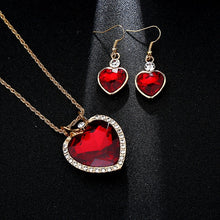 Load image into Gallery viewer, Unique Design Double Layer Water Drop Jewelry Sets for Women Fashion Crystal Necklace Earrings Bridal Wedding Jewelry Sets Gift
