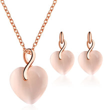Load image into Gallery viewer, Unique Design Double Layer Water Drop Jewelry Sets for Women Fashion Crystal Necklace Earrings Bridal Wedding Jewelry Sets Gift
