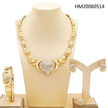 Load image into Gallery viewer, Yulaili 2017 Wholesale Cheap Fashion Dubai Decorousness Jewelry Sets Gold-color Rose Gold  Big Leaf Shape Pendant Necklace
