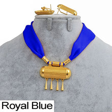 Load image into Gallery viewer, Anniyo DIY Colored Rope Ethiopian Jewelry set Necklaces and Earrings Gold Color Eritrea Habesha Jewellery Sets #218006
