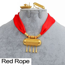 Load image into Gallery viewer, Anniyo DIY Colored Rope Ethiopian Jewelry set Necklaces and Earrings Gold Color Eritrea Habesha Jewellery Sets #218006
