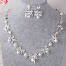 Load image into Gallery viewer, SHOSIXUAN  Luxurious Crystal Bridal Jewelry Sets Silver Color Necklace Earrings Sets Wedding Jewelry African Jewelry Sets
