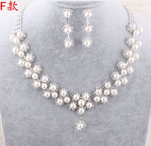 Load image into Gallery viewer, SHOSIXUAN  Luxurious Crystal Bridal Jewelry Sets Silver Color Necklace Earrings Sets Wedding Jewelry African Jewelry Sets
